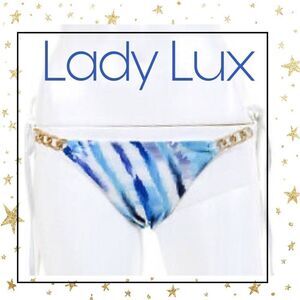 NWT Lady Lux Waterfalls Romper Bikini Bott…